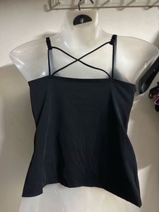 Chic Black Ribbed Peplum Top