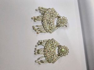 Elegant Pearl &amp; Crystal Chandelier Earrings
