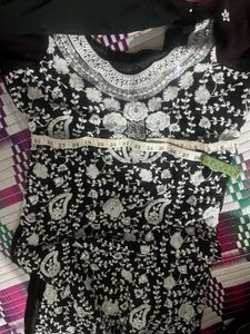 Elegant Black &amp; White Salwar Suit