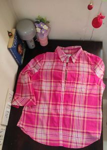 Pink Plaid cardigan