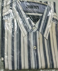 Pure Cotton Striped Casual Shirt