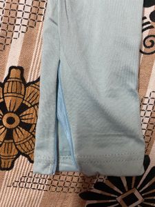 Light Blue Fitted Leggings