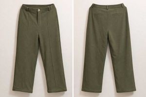 Olive Green Wide Leg Pants