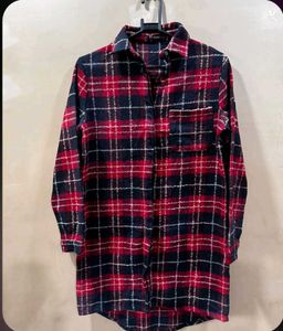 winter flannel long coat