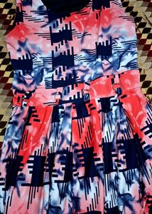 Vibrant Abstract Print Maxi Dress