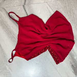 Red Sequin Cami Top