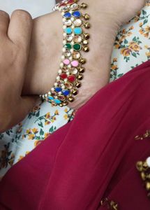 Ethnic Anklets with Stones & Bells