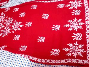 Elegant Red handwork chikenkari kurti