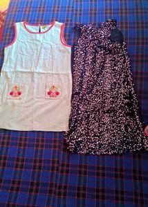 Kurti And A Line Western Dress
