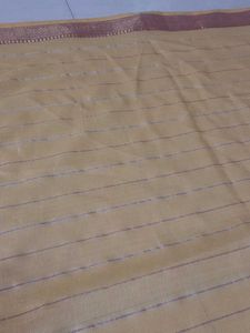 Pretty Yellow Dupatta with Striped pattern