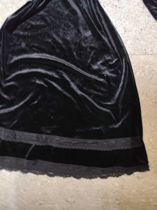 Elegant Lolita Black Velvet Dress