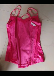 Shiny Pink Corset Top