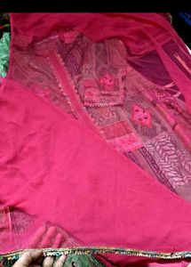 New Printed Kurta Set with Pink Palazzo