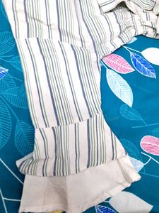 Striped V-Neck Tunic Top