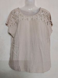 Preloved|Beige Color Stylish Top