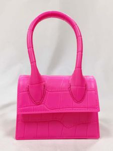 Hot Pink Crocodile Texture Mini Bag