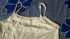 Cream Spaghetti Strap Tank Top
