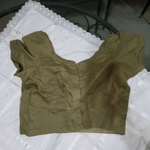 Olive Green Cotton Blouse