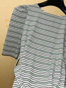 Striped Midi Dress With tag