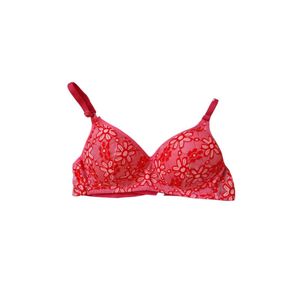 Pink Floral Lace Bra &amp; Panty Set