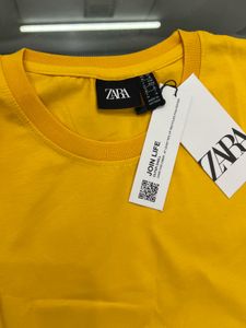 Zara Yellow Basic T-Shirt
