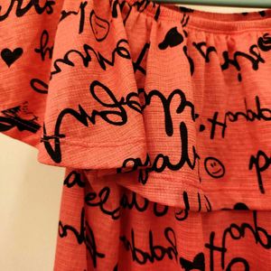 Pantaloons Off-Shoulder pink y2k top