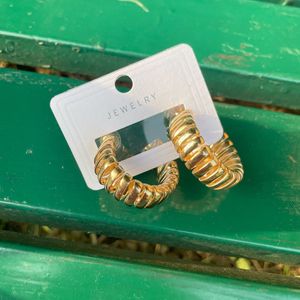 Gold Hoop Earrings - New