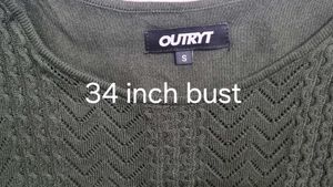 Olive Green Textured Knit Top