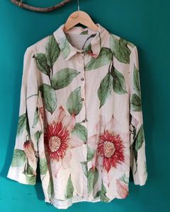 Flowy Floral Print Summer Shirt