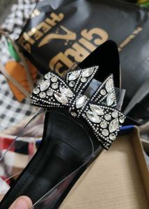 Sparkling Bow Heeled Pumps