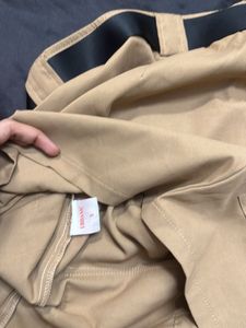 Khaki Mini Skirt with Belt
