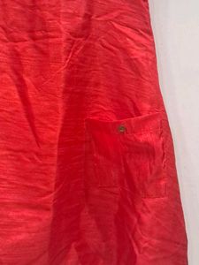 BRAND NEW Orange Silk Sleeveless Tunic Kurti