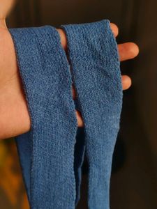 Blue Knitted Tote Bag