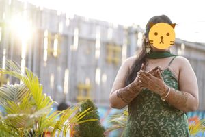 Anouk Brand Sleeveless Mehendi Outfit