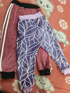 Cozy Velvet woolen Track Pants - Set of 2