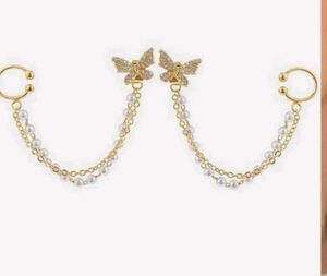 Butterfly Pearl Drop Earrings