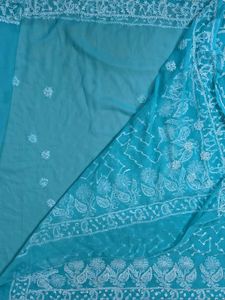 Chikankari hand Embroidered Saree