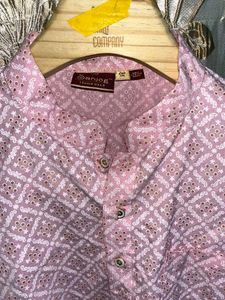 Stylish Pink Patterned Kurta