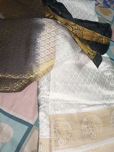 Elegant Black &amp; Gold Saree with Blouse