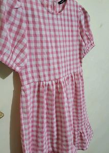 Cute Pink Gingham Dress