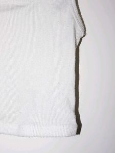 White Cropped Tank Top