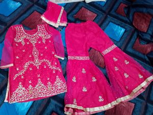 Vibrant Pink Embroidered Kurta Set