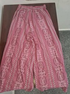 Embroidered print Pink Ethnic coord set