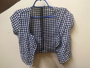 Checkered Cropped top