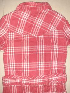 🌸 Rare BOSSINI Blush Pink Plaid Shirt Dress