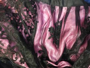 Elegant Pink &amp; Black Embroidered Lehenga Set