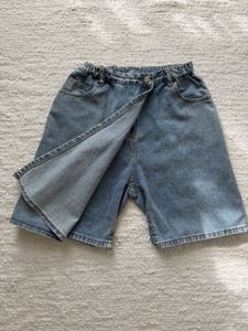 Stylish Blue Denim Wrap Skort