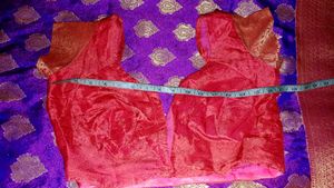 Vibrant Purple &amp; Red Banarasi Silk Saree