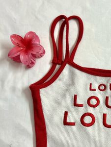 Red and White Tank Top