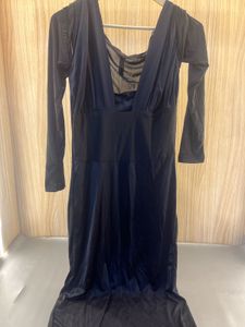 Elegant Black Long Sleeve Maxi Dress